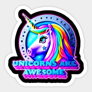 Unicorns Are Awesome Sticker